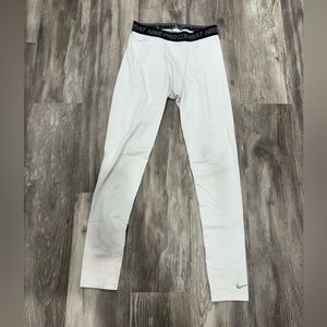 White Men’s Nike pro combat tights